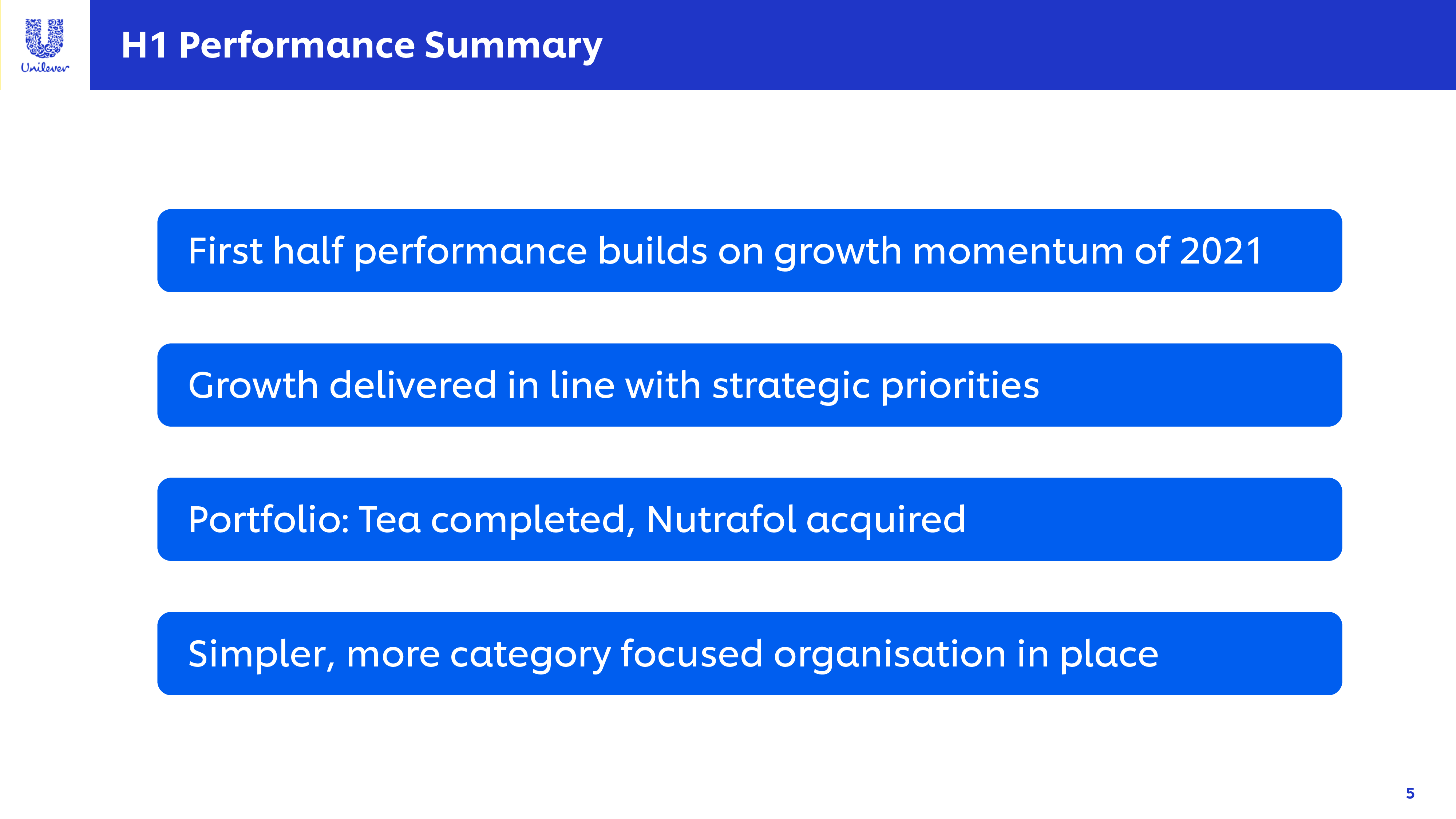 联合利华(UNILEVER)2022年半年度报告(英文版)